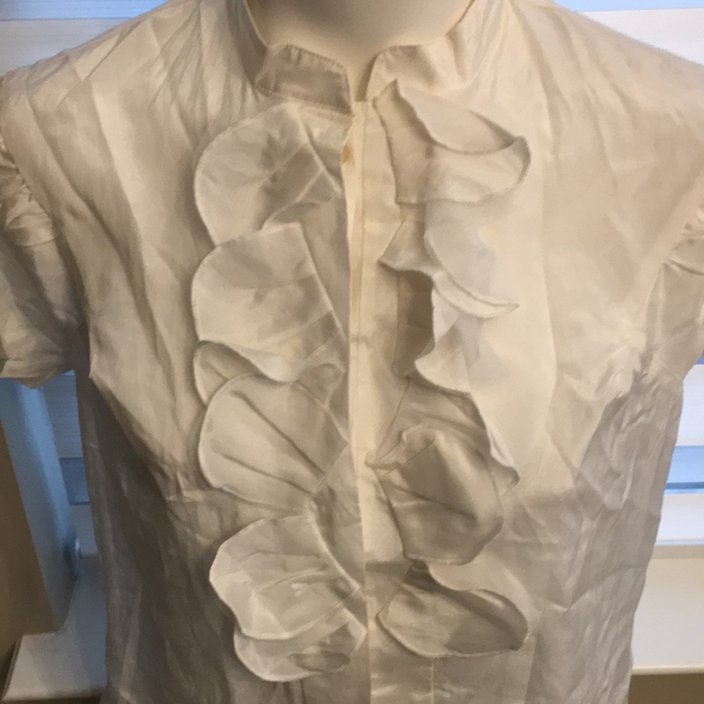 Kenar White Button Up Nwt Top Size Medium - image 3